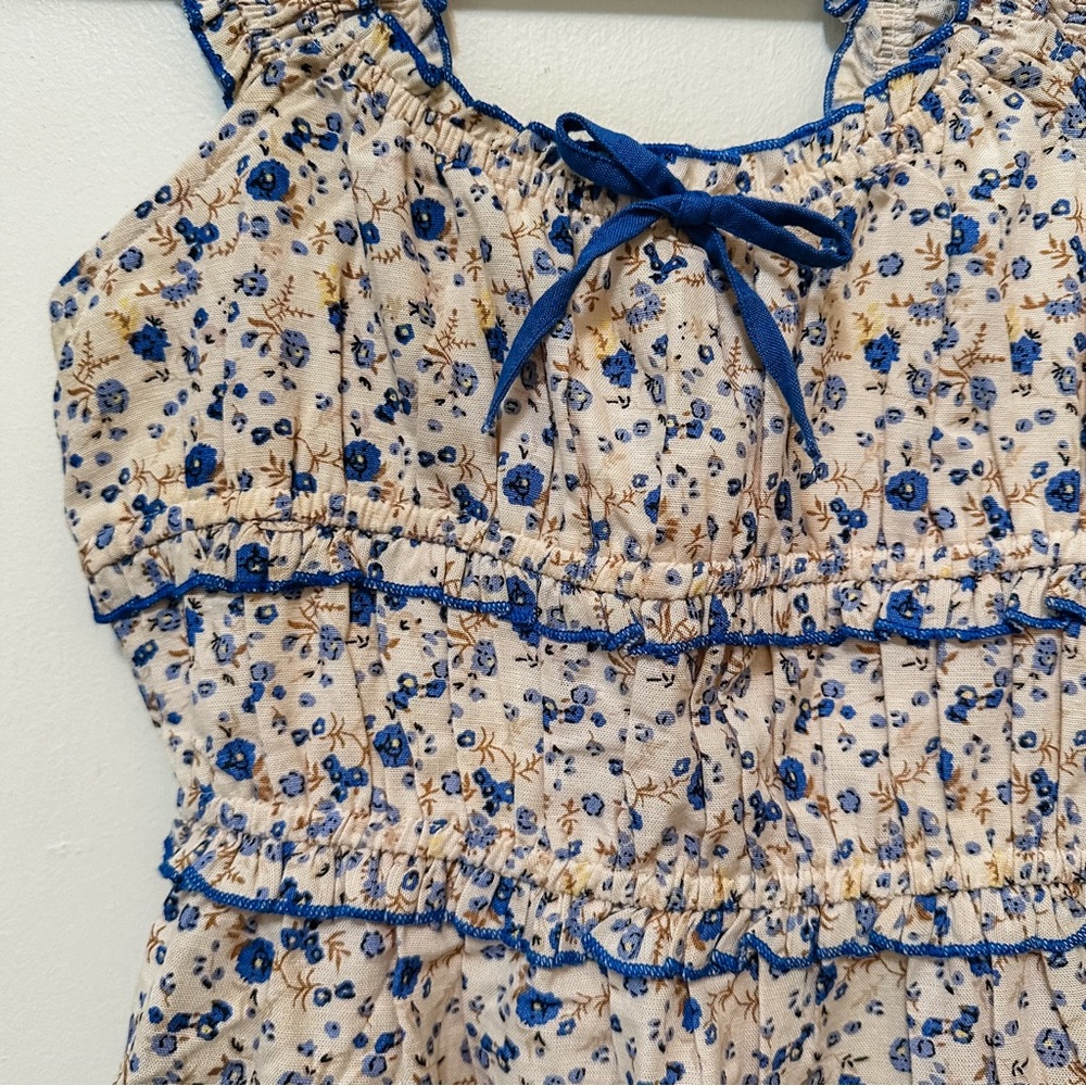 Blue Floral Mini Dress